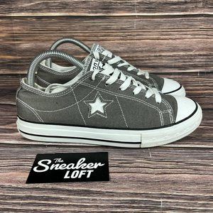 Converse One Star Charcoal Gray Canvas Low Women's Shoes
